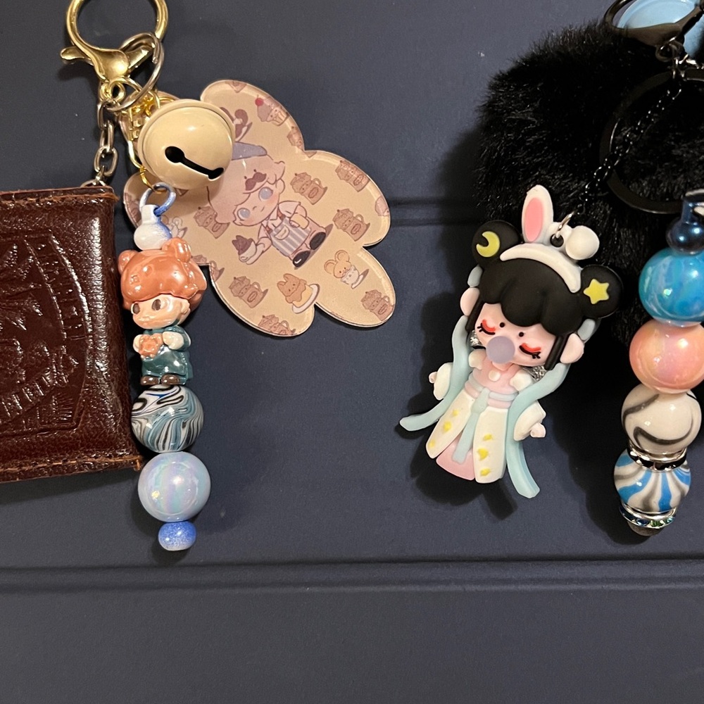 Cute Character Keychain with Beads